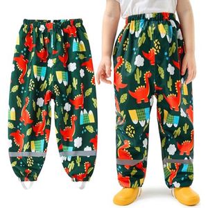 Kinder regenbroek met dierenprint voor jongens en meisjes - wind- en waterdicht, lichtgewicht ontwerp, maat 86-140 voor 1-10 jaar