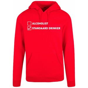 7311 - Hoodie - Standaard drinker-Red-M