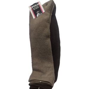 Apollo Full Terry Ski Socks - Maat 31 - 34 / warme huissokken / Kinder huissokken / Sokken - Taupe / Donkerbruin - jongen - skisokken