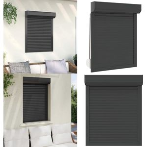 vidaXL Rolluik 70x100 cm aluminium antracietkleurig - Rolluik - Rolluiken - Jaloezieën - Jaloezieën