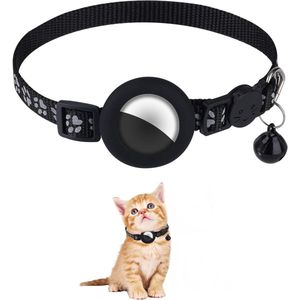Breakaway halsband voor katten met bel - Waterdicht - Anti-wurging - Reflecterend - Zwart .