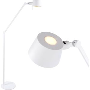 Verstelbare retro staande lamp | wit | E27