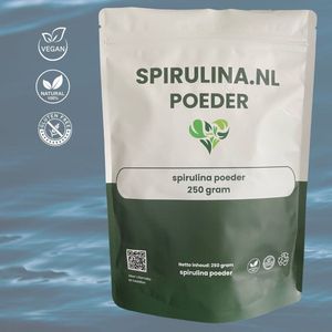 Spirulina.nl Spirulina Poeder 250g – 100% Puur & Natuurlijk – Zonder Toevoegingen – Superfood – Vegan – Energie & Detox