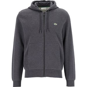 Lacoste heren hoodie sweatsvest - met rits - antraciet grijs - Maat: 3XL