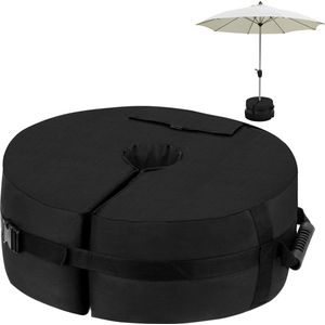 Afneembare parasol-voetgewichten-tas, tot 25 kg paraplu-gewichttas voor overhangende parasol-zandzakken, verzwaarde terras-strand (ronde vorm)