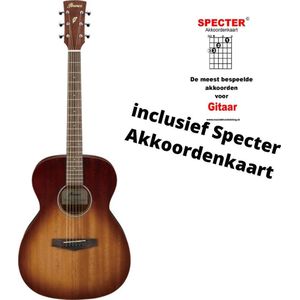 Ibanez Akoestische gitaar muddy brown met handige akkoordenkaart