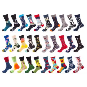 Heren sokken - 5 paar - grijs - bruin - blauw - zwart - random - mix - 40 - 45 - cadeau voor hem - geschenk - Kerst cadeau - vaderdag - gift