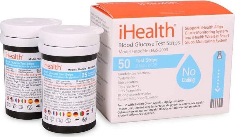 iHealth bloedsuikerteststrips (2 x 25 stuks)