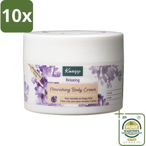 10 x Kneipp - Body crème - Relaxing - Lavendel - Rustgevende geur - 200 ml - Grootverpakking - Kneipp Bodycrème Relaxing Lavendel - Lavendel Crème - Rustgevende Crème - Bodycrème Voor Ontspanning - Huidverzorging