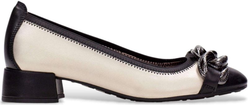 Hispanitas - Ballerina's - Beige - Tweekleurig - Elegante Schoenen