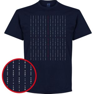 Engeland Pin Stripe T-Shirt - Navy - XXXXL