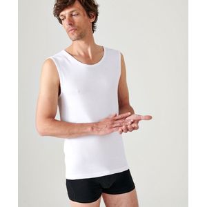 Damart - Gebreide klassieke tanktop Thermolactyl - Heren - Wit - XXL