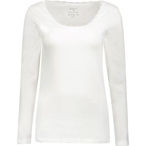Gino Santi Dames Thermo Shirt lace Lange Mouw Wit | Maat XL