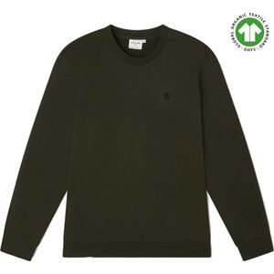 FIVE LINE LABEL - Basic Trui Groen - Heren - Biologisch Katoen - Oversized Fit - Maat XS/S