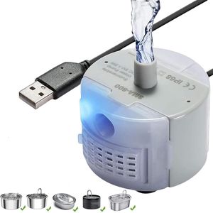 Stille Pump voor Kattendrinkfontein - Roestvrij Staal Vervanging met LED en USB-aansluiting