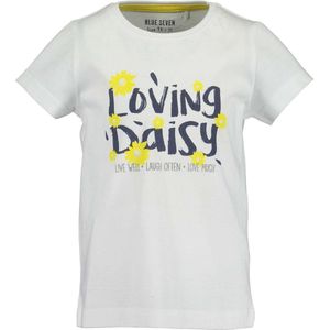 Blue Seven T-shirt Wit Loving Daisy Maat 110