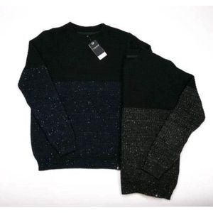 Gibson heren trui navy / zwart melange - maat L