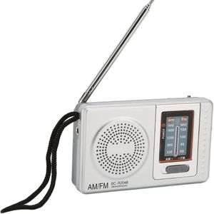 Draagbare Mini Noodradio FM/AM - Pocket Radio Speler - Zilver