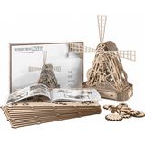 Wooden City Modelbouwpakket Molen Hout - 373mm Hoog X 327mm Breed X 135mm Diep - Naturel Kleur