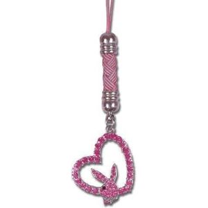 Playboy Bunny - hanger bunny in hart - Swarovski - roze