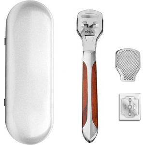 Go Go Gadget - Eelt Verwijderaar - Inclusief Opbergkoker - Inclusief 10 Dubbelzijdige Mesjes - Pedicure Apparaat - Voetverzorging - Voetvijl - Eeltrasp - Eeltschaaf - Eeltschraper - RVS