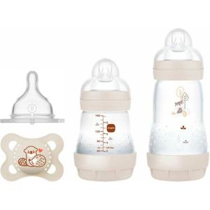 MAM Babyfles Starter Set Easy Start Anti-Colic set | Grijs | Speen 0 + Speen 1