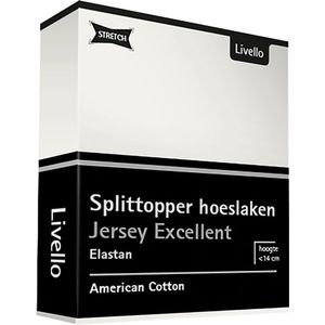 Livello Hoeslaken Splittopper Jersey Excellent Offwhite 250 gr 180x200 t/m 200x220