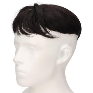 JGS Premium - Haarvervangingssysteem voor mannen 15x18 cm - zwart - dun - zacht haar - haarstukjes - glad haar - haarstukken
