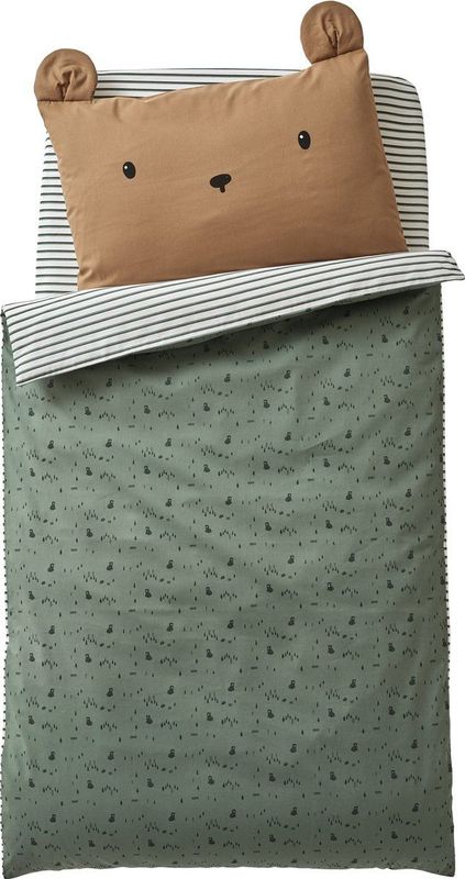 Vertbaudet - GREEN FOREST - Dekbedovertrek - Groen - Katoen, OEKO-TEX® STANDARD 100