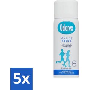 Odorex - Deodorant Spray - Mini Marine Fresh - Fris & Compact - 50 ml - Bulkverpakking - 5 stuks