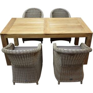 Chester Krista dining tuinset 180x95xH77,5 cm wit