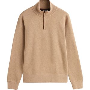 Gant - Halfzip Sacker Trui Beige - Heren - Maat 3XL - Regular-fit