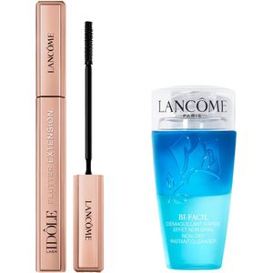 Lancôme Lash Idôle Flutter Extension Mascara Zwart - 01 True Black & Lancôme Bi-Facil Oog Make-up Remover - Instant cleanser - Voor alle Huidtypes & Waterproof Make-up - 75ml