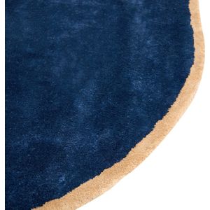 KANRACH - Vloerkleed - Marineblauw - 200 x 200 cm - Viscose