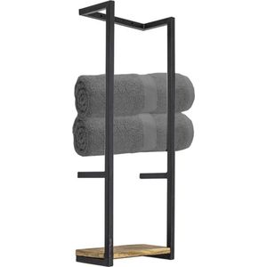Handdoekrek - Handdoekenrek - Mangohout - Hangrek - 80 cm