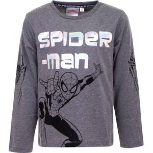 Spiderman longsleeve T-shirt grijs 104