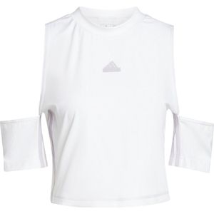 adidas Sportswear Express All-Gender Cropped T-shirt - Dames - Wit- 2XS
