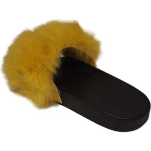 THE BOOTS-FLUFFY SLIPPER-YELLOW-SIZE 38