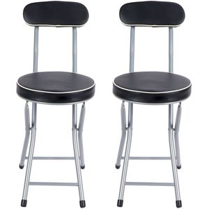 2PCS Gevoerde Opvouwbare Kruk Multifunctionele Opvouwbare Gevoerde Stoel voor Thuiskantoor
