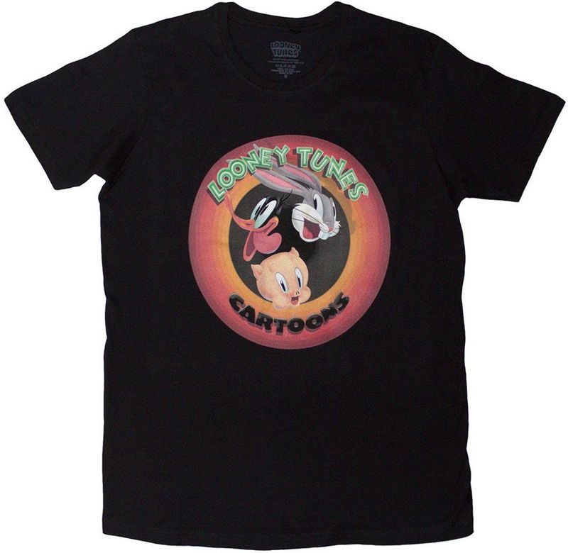 Looney Tunes - Cartoon T-shirt - Zwart - Uniseks