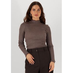 Rosemunde Boston Turtleneck W/ Lurex Tops & T-shirts Dames - Taupe - Maat L