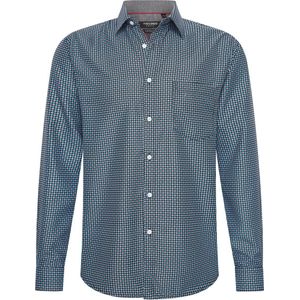 Heren overhemd met borstzak - Lange Mouwen - Comfort Fit - Longsleeve Shirt - Strijkvrij - Maat M - Zwart