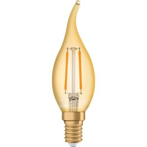 Ledvance Vintage 1906 LED E14 Kaars Goud 2.5W 220lm - 824 Zeer Warm Wit | Vervangt 22W