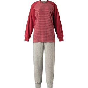 Dames pyjama Lunatex badstof 124204 rood maat M