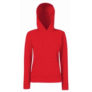 Fruit of the Loom - Lady-Fit Classic Hoodie - Rood - XS
