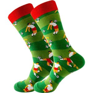 Winkrs - Sokken met voetbalprint - Voetbal - Rood/Groen - Maat 40 t/m 46