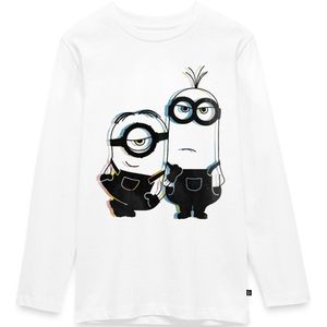 Minions Stuart En Kevin Glitch Premium T-Shirt Tiener Met Lange Mouwen
