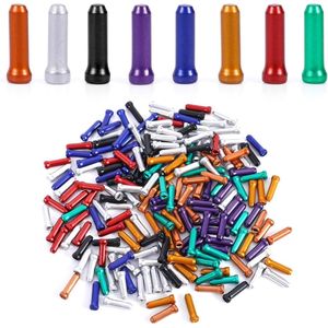 200st Eindkappen voor Fietskabels, Eindkappen voor fietsremkabels Uiteinden voor Fietskabels Eindkappen voor Remkabelbehuizing voor Racefietsen en Mountainbikes (8 Kleuren)