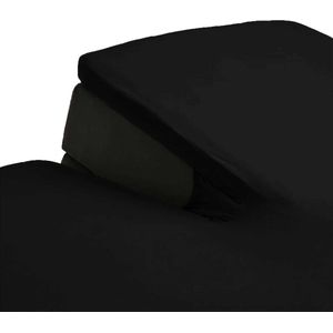 Hoeslaken Split Topper Dubbel Jersey Zwart 180x220 + 30 cm