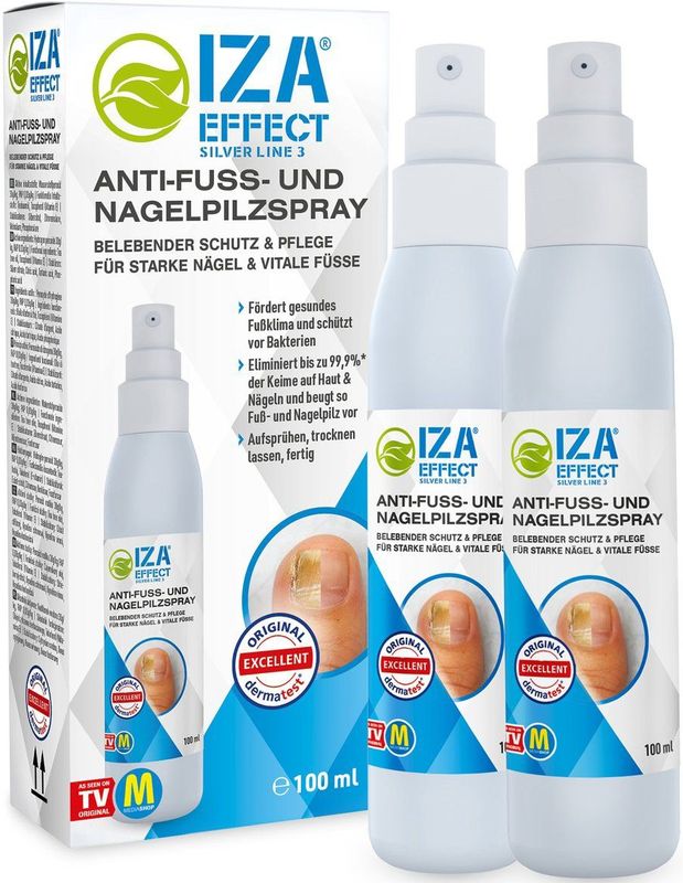 IZA Effect - Voetverzorgingsspray - 2 Stuks - Ondersteunt Verbeterd Voetklimaat - Voethygiëne